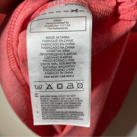 Adidas Pink Full Zip Jacket Small 3-Stripe - Picture 3 of 5